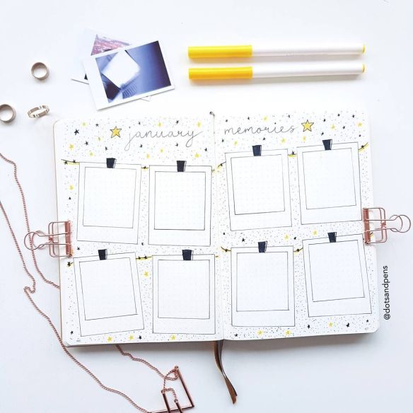 Dots & Pens on Instagram_ “Something that I wanted to add to my bullet journal this year was a spread for my favorite memories from the month_ I was inspired by…”.jpg